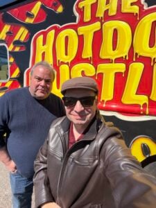 Ken and Brian at the Hot Dog Hustler Food Truck