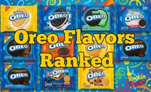 Oreo flavors lined up for a taste test to find the best Oreo flavor