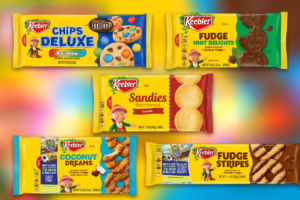 Multiple Keebler cookie flavors lined up during a RockinFoodie taste test ranking
