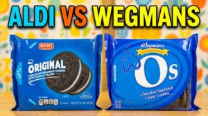 Wegmans sandwich cookies and Aldi’s Benton’s cookies during a RockinFoodie taste test
