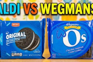 Wegmans sandwich cookies and Aldi’s Benton’s cookies during a RockinFoodie taste test