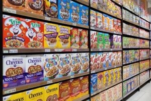 Assorted breakfast cereals featured in RockinFoodie's cereal reviews and rankings.